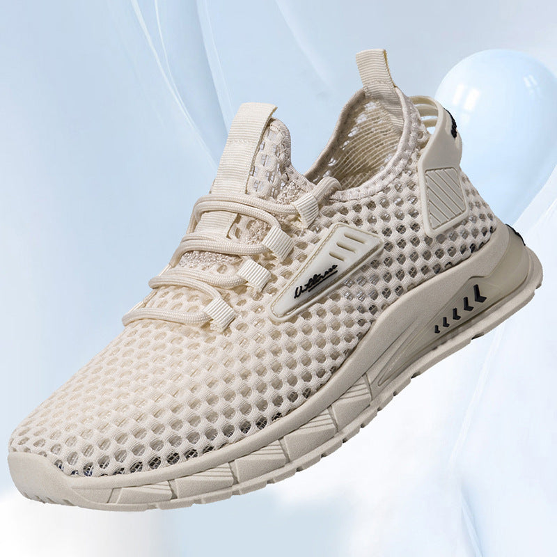 Men's Fashion Mesh Sneakers - Breathable Mid-Top Casual Shoes