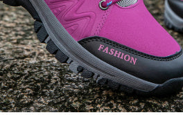Women's Leather Platform Sneakers - Breathable Lightweight Casual Shoes
