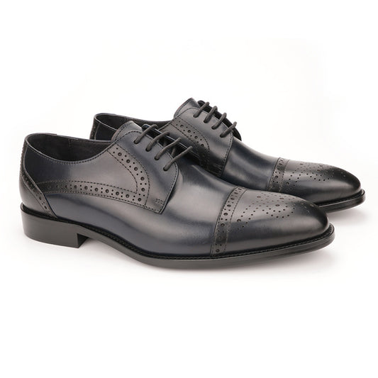 Leather Brogue Oxford Shoes - Men's Carved Business Dress Formal