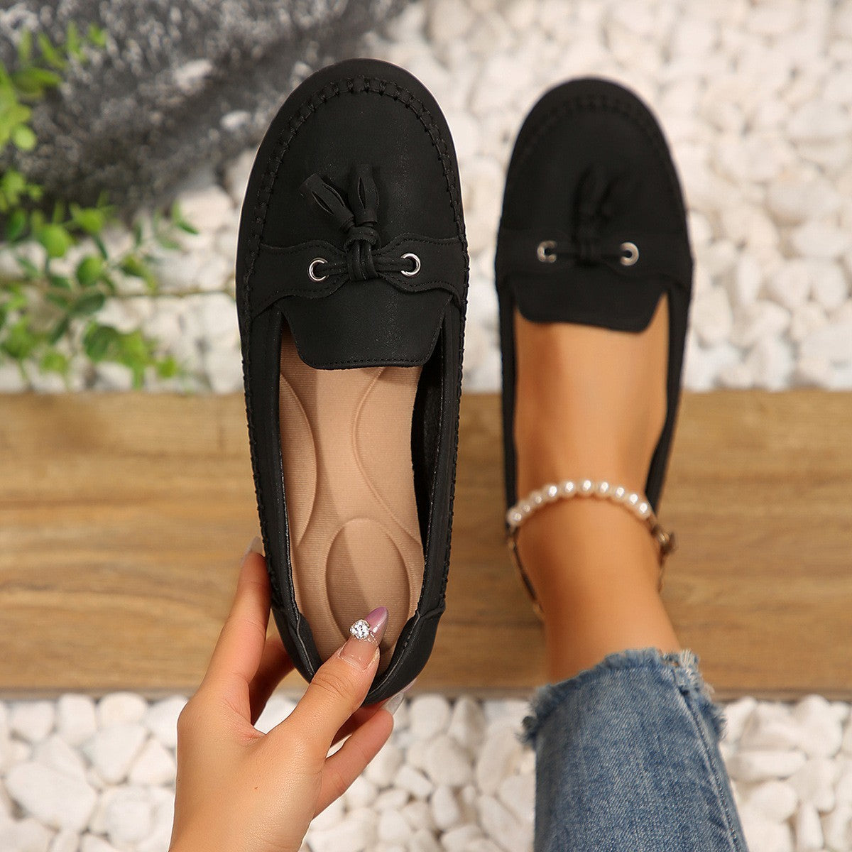 Women's Round Toe Loafers - Soft Comfortable Flat Shoes