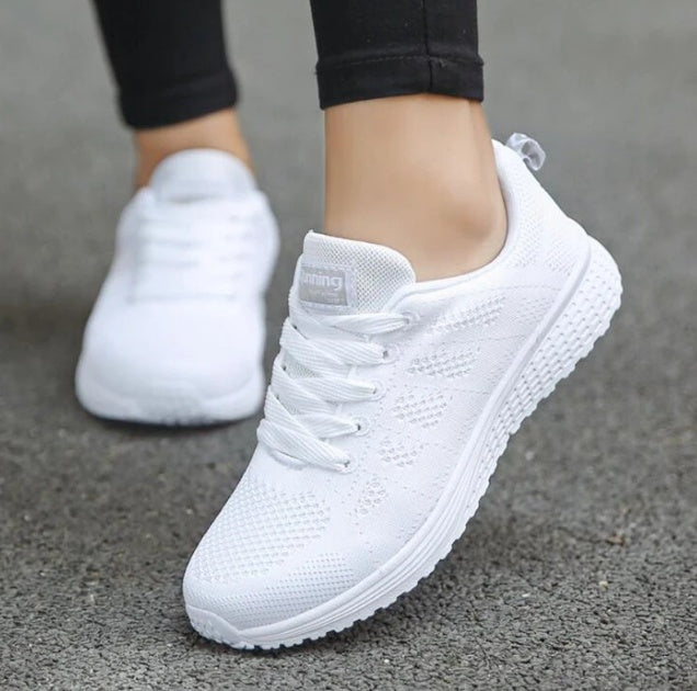 Wedge Heel Sports Sneakers - Casual Athletic Shoes for Women
