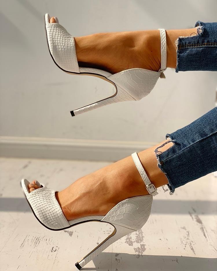 Women's Plus Size Super High Heel Sandals - Extended Sizing Glamour Heels
