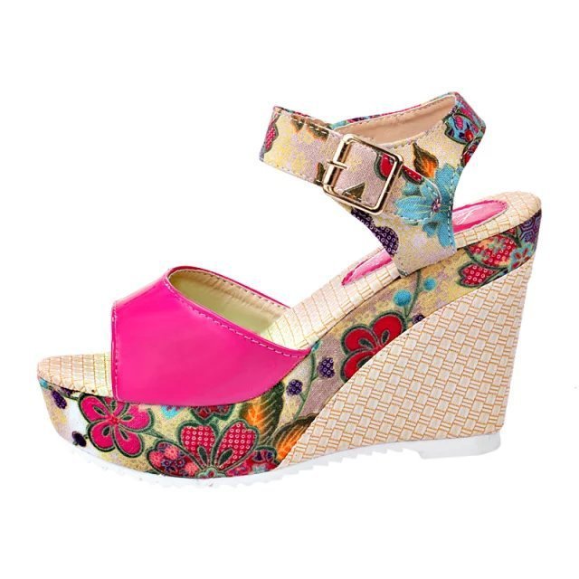 Women's Floral High Heel Sandals - Romantic Feminine Summer Shoes