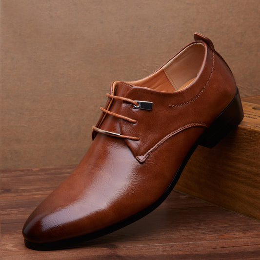 Men's New Leather Business Dress Shoes - Casual Professional Footwear