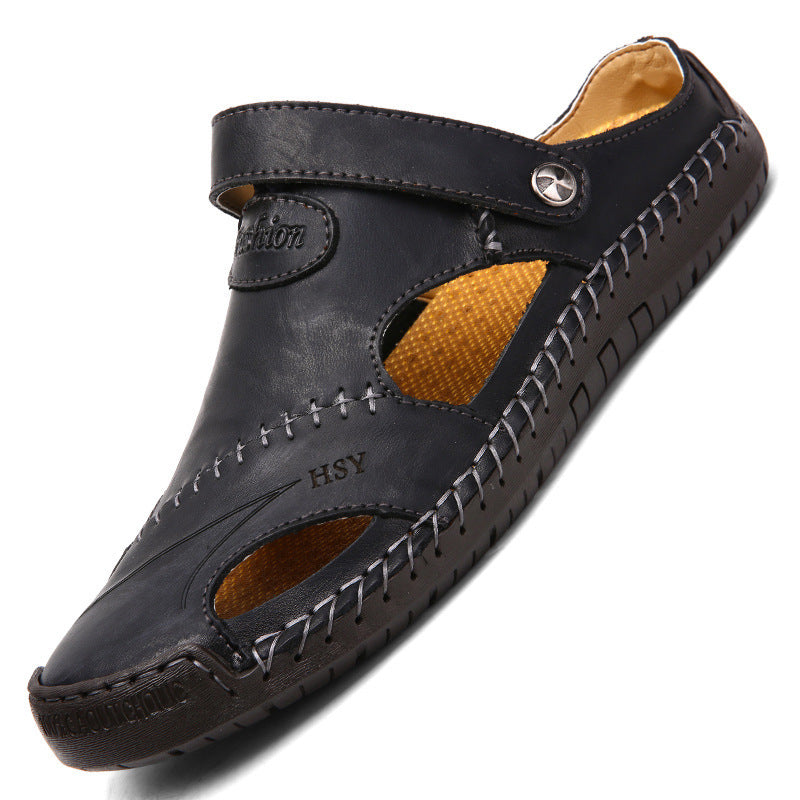 Men's Closed Toe Sandals - Adjustable Summer Beach Shoes