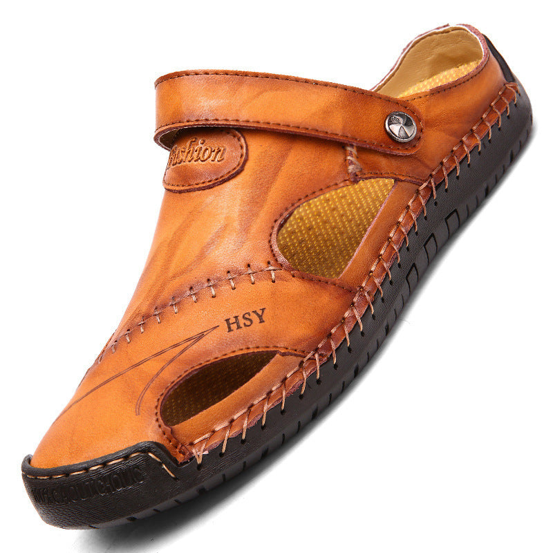 Men's Closed Toe Sandals - Adjustable Summer Beach Shoes