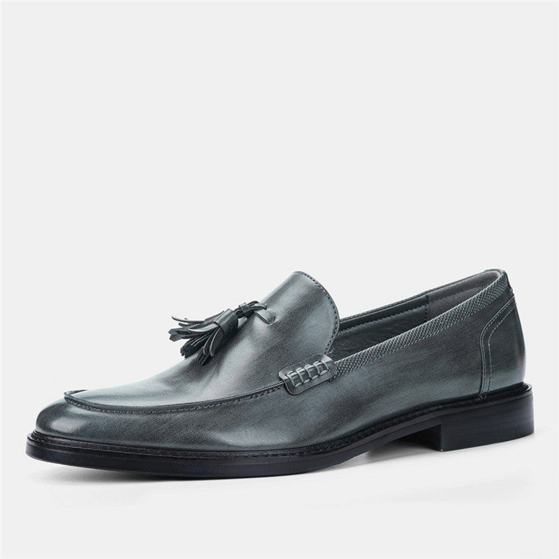 Casual Leather Loafers - Men's Business Dress Formal Slip-On Shoes