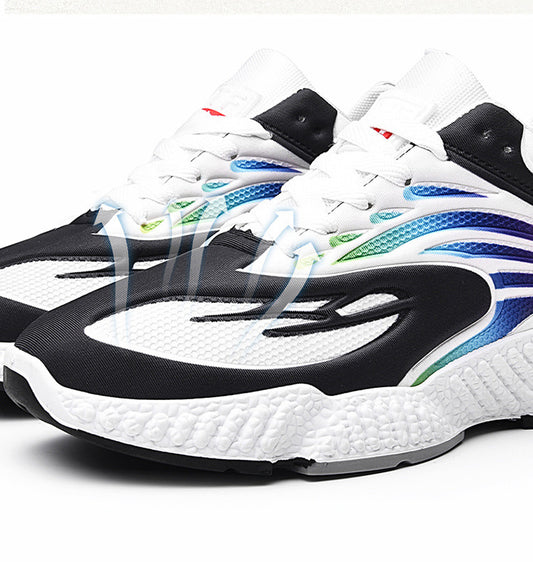 Men's Flying Woven Casual Sports Sneakers - Colorful Trend Design