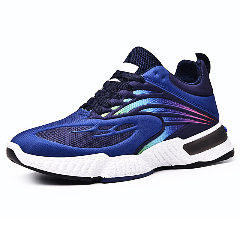 Men's Flying Woven Casual Sports Sneakers - Colorful Trend Design