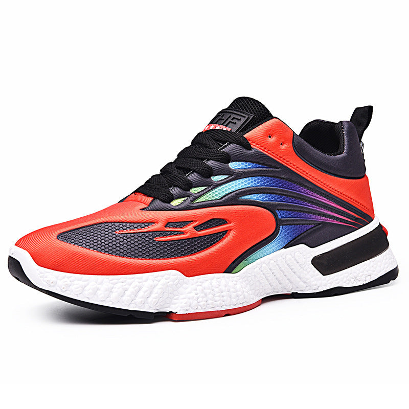Men's Flying Woven Casual Sports Sneakers - Colorful Trend Design