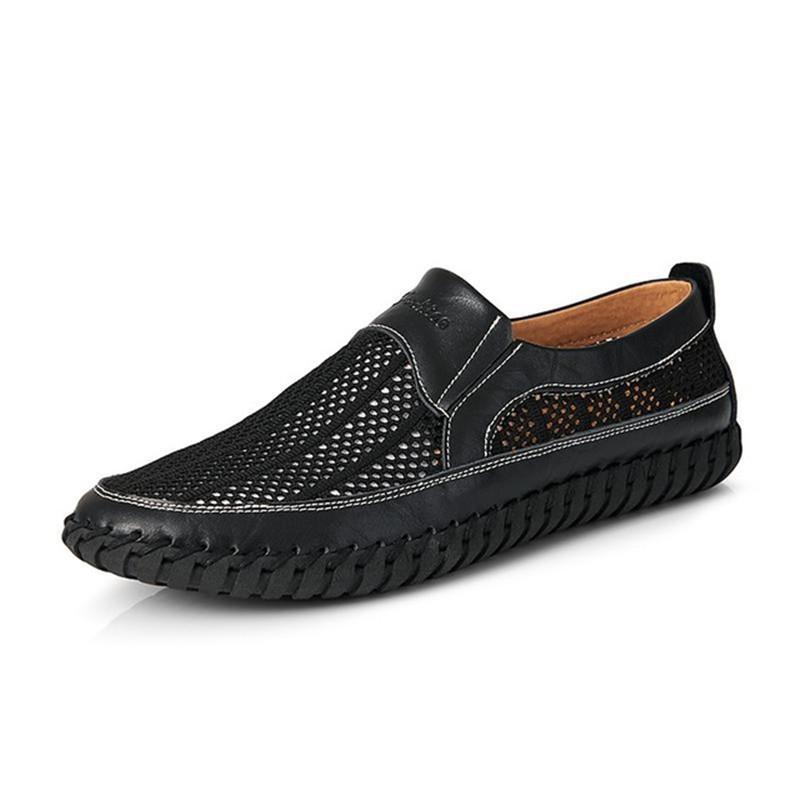 Men's Mesh Peas Driving Shoes - Casual Slip-On Loafers