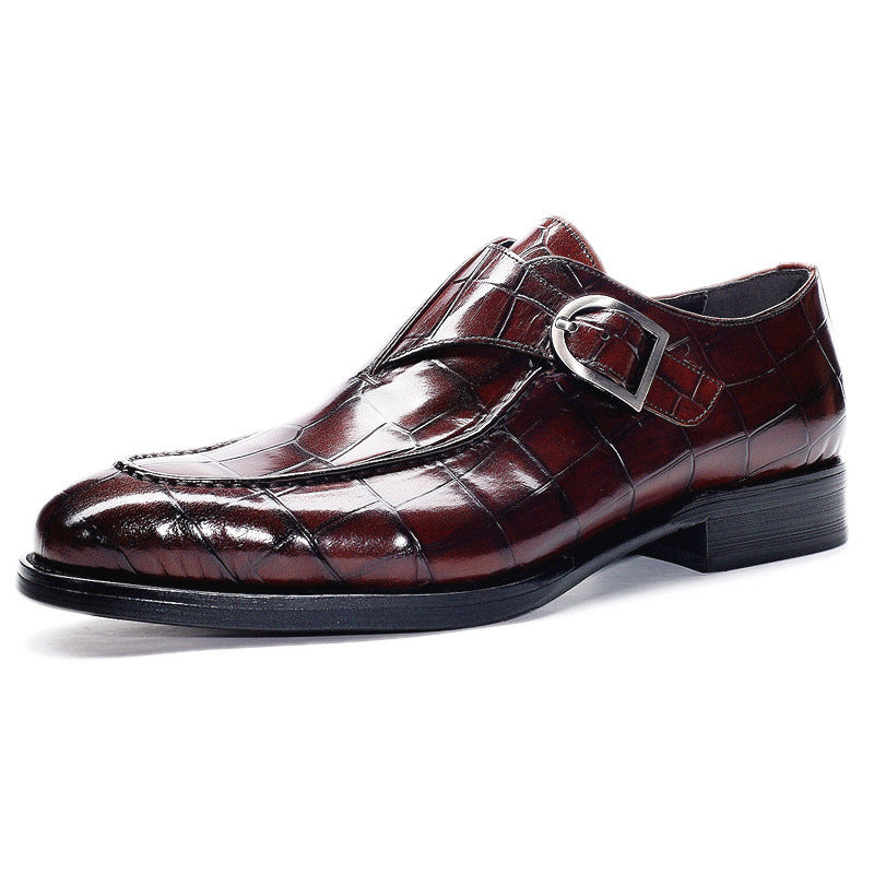 Classic Pattern Business Loafers - Men's Designer Formal Dress Leather Shoes