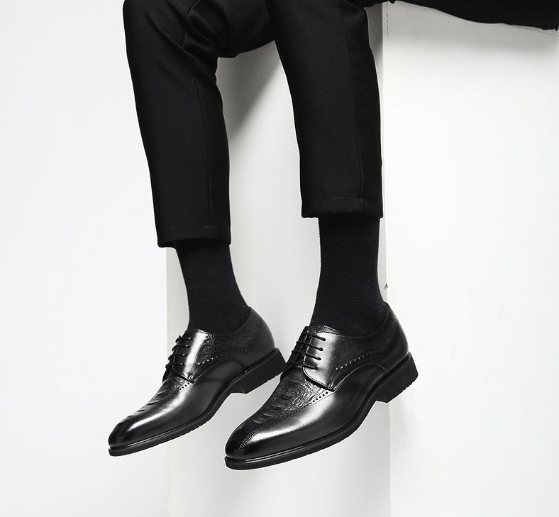 Autumn Carved Hollow Business Dress Shoes - Men's Contemporary Formal