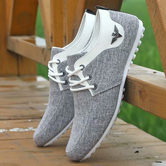 Men's Spring Canvas Bean Shoes - Breathable Casual Slip-On Loafers