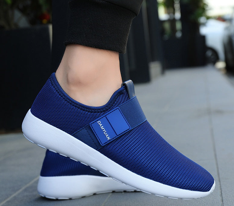 Men's Breathable Slip-On Running Shoes - Laceless Lazy Athletic Sneakers