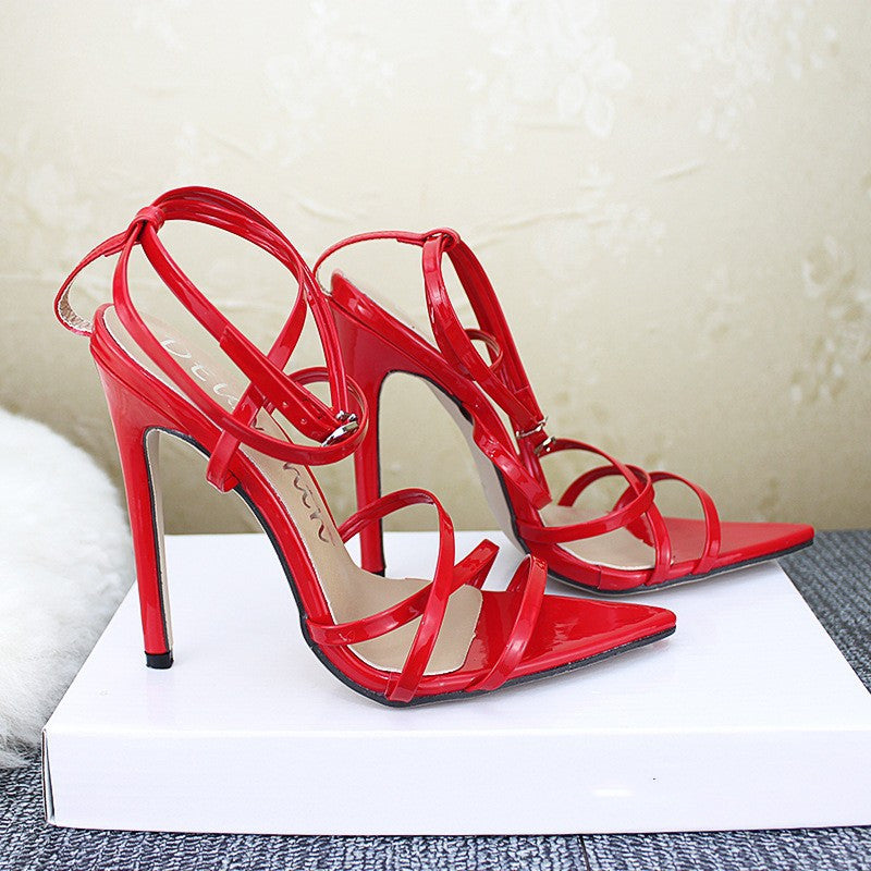 Women's Business Heel-Strap Sandals - Professional Buckle Closure Shoes
