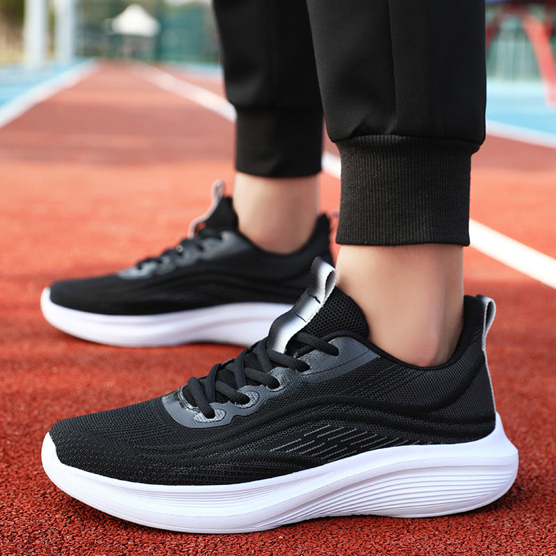 Breathable Shock Absorption Sneakers - Lightweight Soft Bottom Couple Shoes