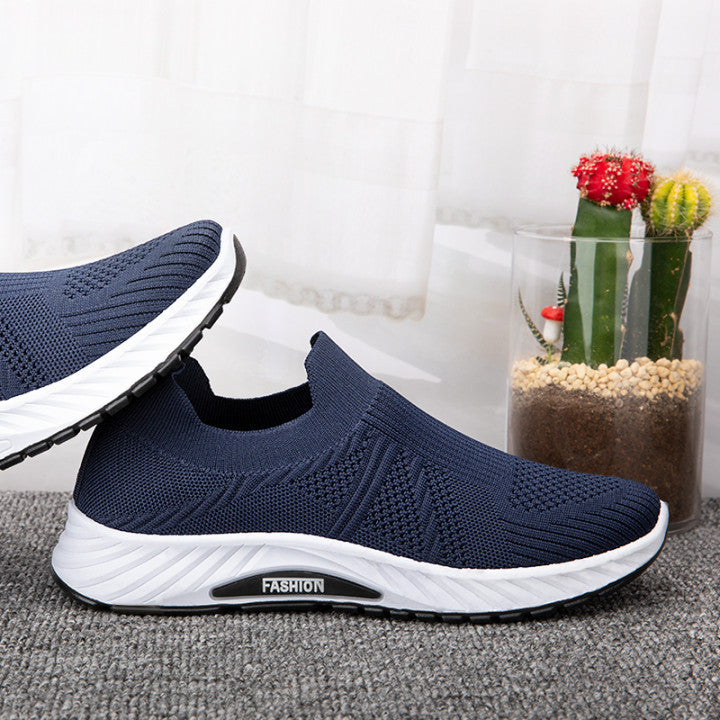 Flyknit Mesh Sneakers - Breathable Soft Sole Athletic Shoes