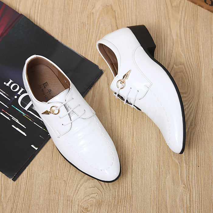 Formal Men's Dress Shoes - Genuine Leather Black Luxury Wedding Oxford Flats