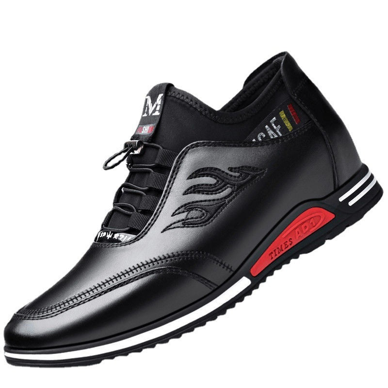 Men's High-Top Leather Sneakers - Comfortable Premium Shoes
