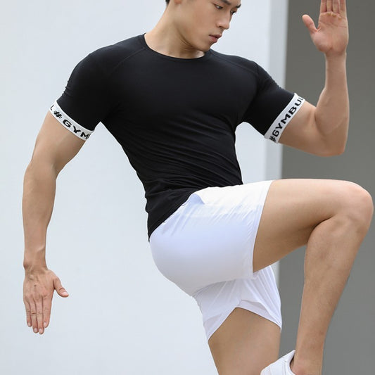 Men's Four-Way Stretch Sports Shorts - Elastic Fabric Athletic Short Shorts