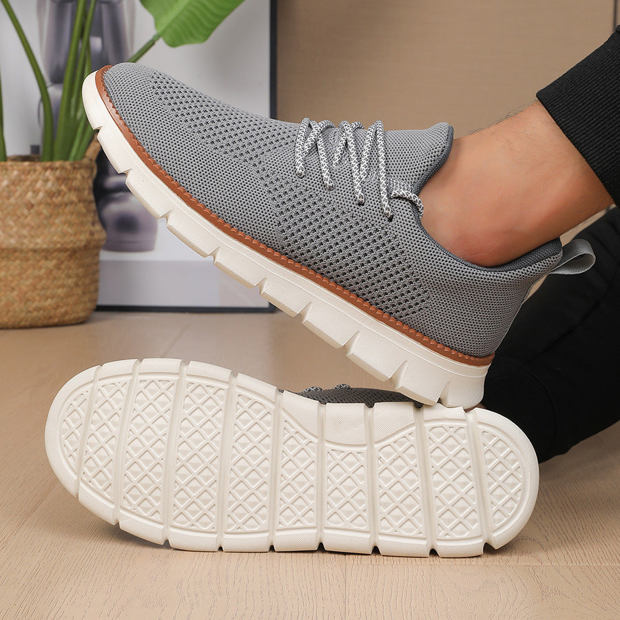 Men's Fashion Flying Woven Sneakers - Breathable Athletic Shoes