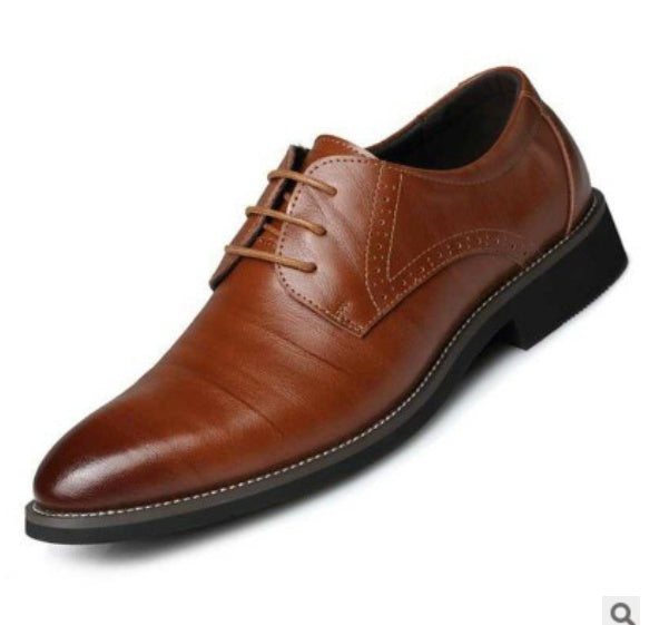 Premium Leather Oxford Dress Shoes - Men's Classic Business Formal