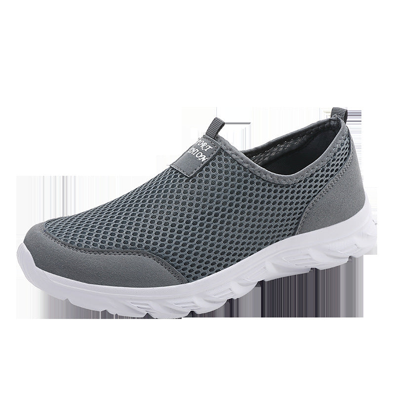 Men's Breathable Mesh Slip-On Sneakers - Lightweight Summer Travel Shoes
