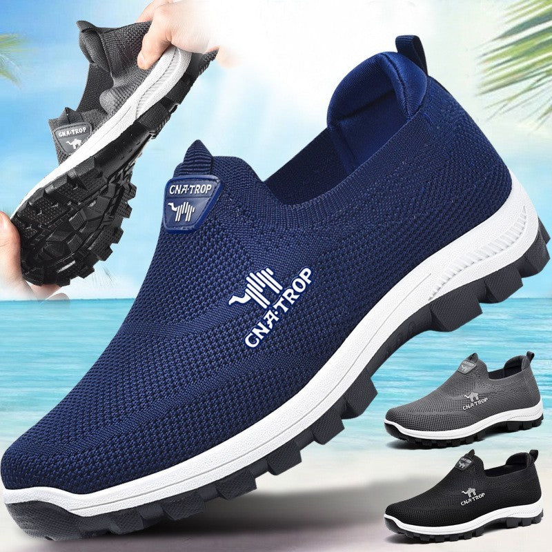 Outdoor Leisure Slip-On Sneakers - Breathable Lazy Shoes