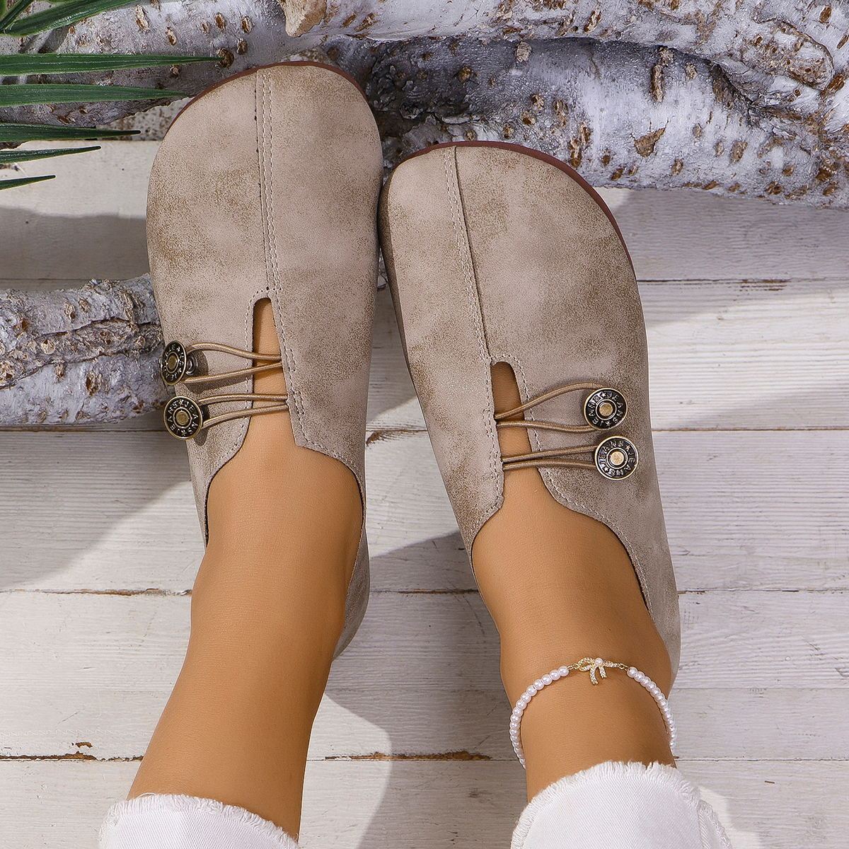 Women's Square Toe Slip-On Sandals - Soft Flat Summer Shoes