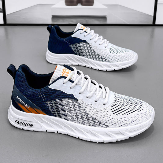 Breathable Fly Woven Mesh Running Sneakers - Casual Athletic Shoes