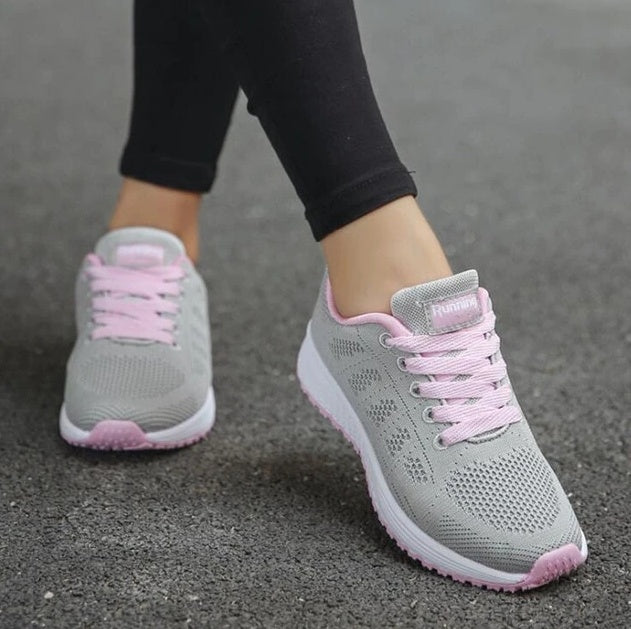 Wedge Heel Sports Sneakers - Casual Athletic Shoes for Women