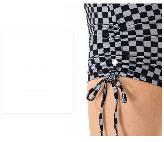 Women's Tight Running Hip-Lifting Peach Yoga Shorts - Drawstring Athletic Shorts