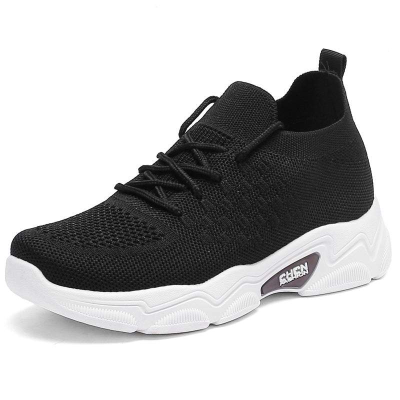 Women's Thick Bottom Platform Sneakers - Student Casual Shoes