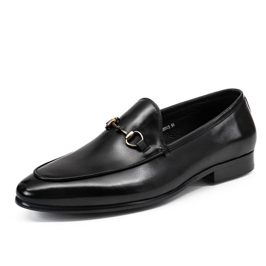 Men's Horsebit Leather Loafers - Round Toe Casual Dress Shoes