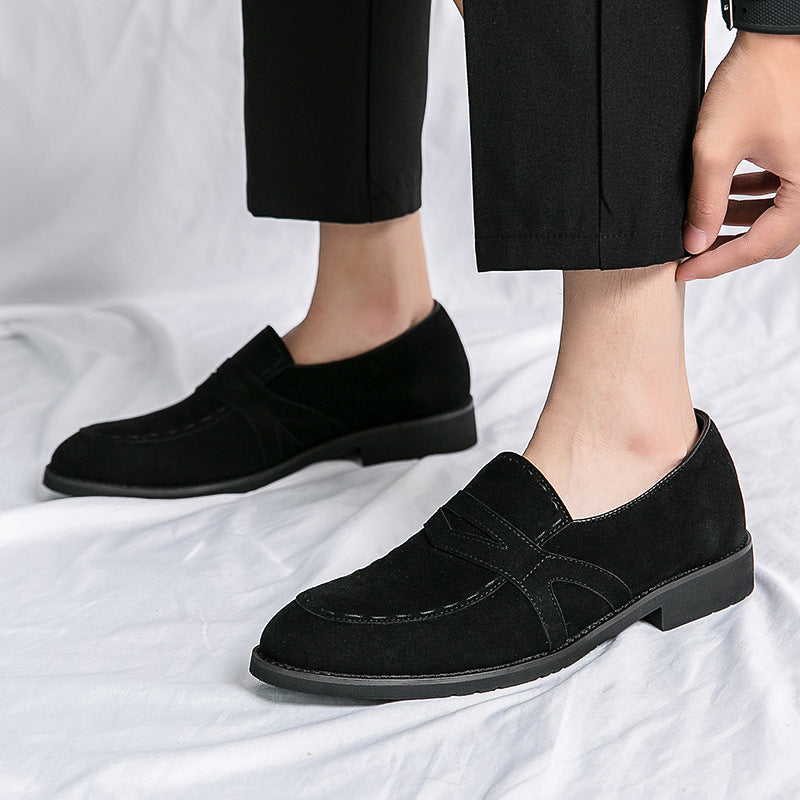 Men's British Style Pointed Toe Suede Shoes