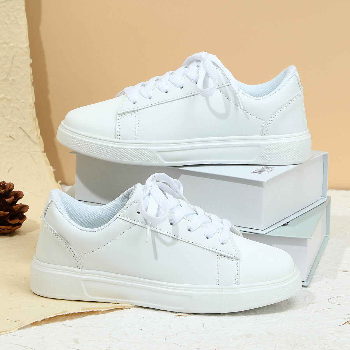 Platform Skateboard Sneakers - Casual Flat Skate Shoes