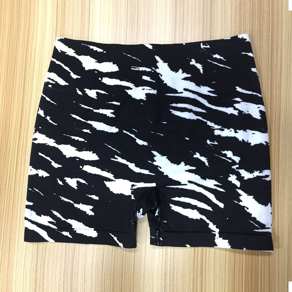 Women's Seamless Camouflage Yoga Shorts - Outdoor Running Fitness Athletic Shorts