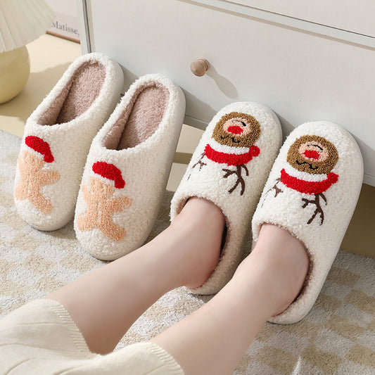 Unisex Christmas Santa Claus Slippers - Warm Winter Home Shoes