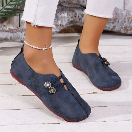 Women's Square Toe Slip-On Sandals - Soft Flat Summer Shoes
