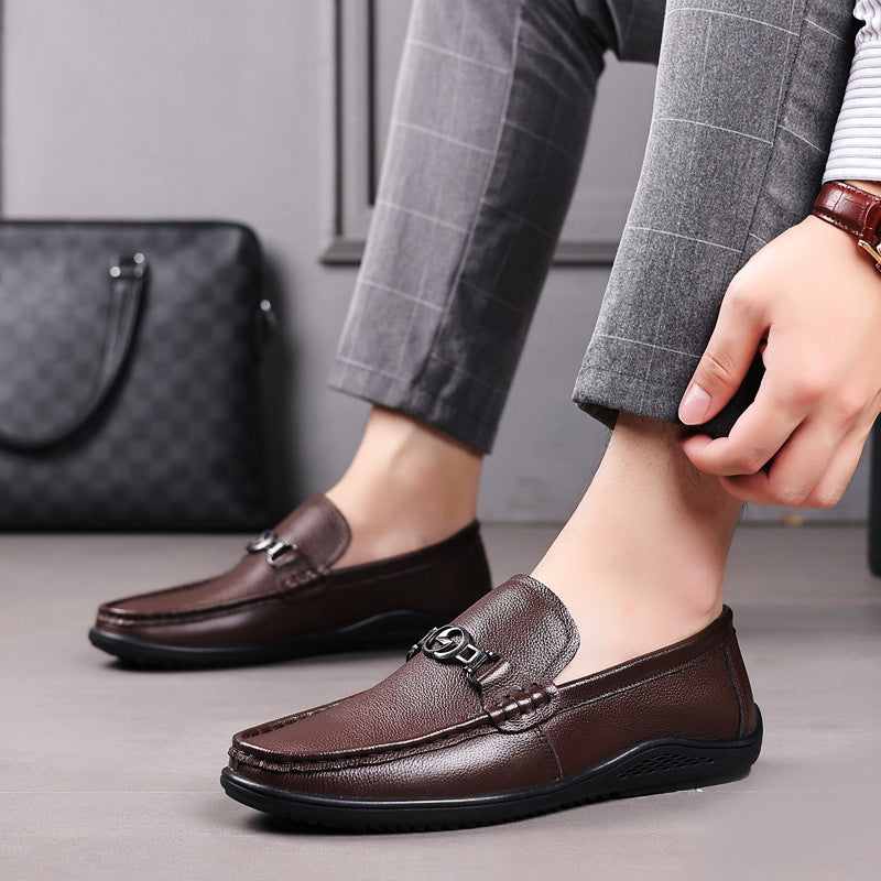Leather Casual Fashion Shoes - Comfortable Dress Shoes for Men