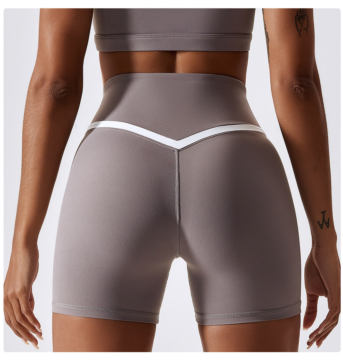 Women's Cross-Waist Running Tights - Quick-Drying Fitness Shorts