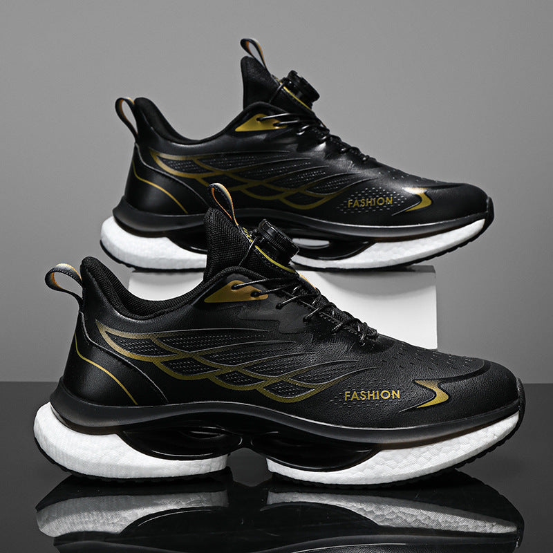 Men's Rotating Button Running Sneakers - Advanced Athletic Shoes