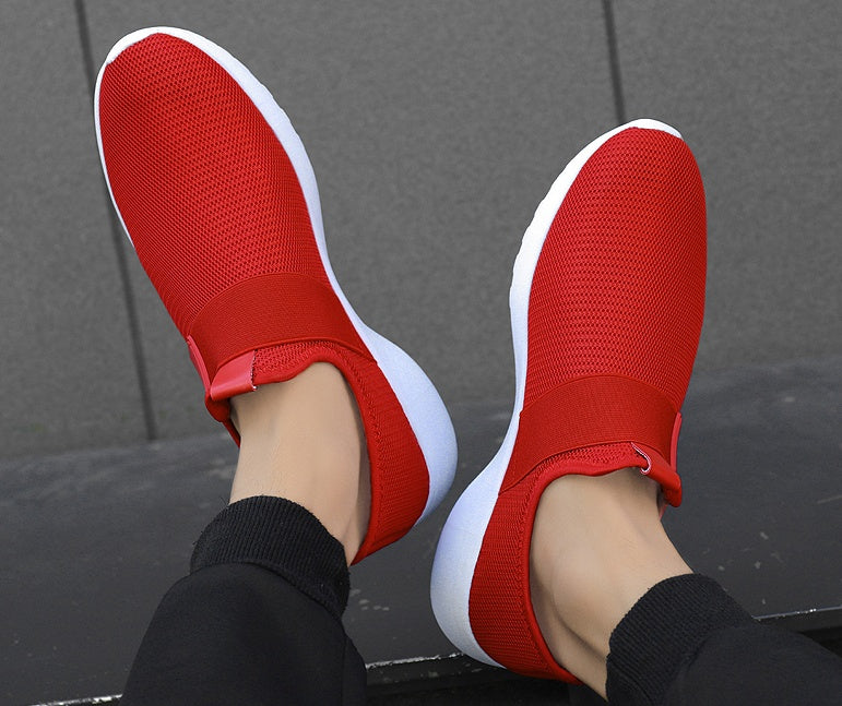 Men's Breathable Slip-On Running Shoes - Laceless Lazy Athletic Sneakers