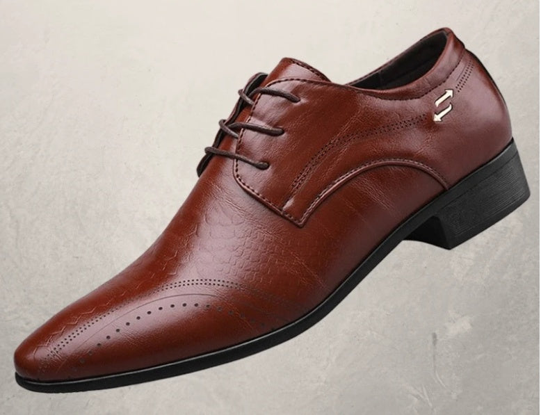Men's Classic Business Dress Shoes - Professional Formal Leather Footwear