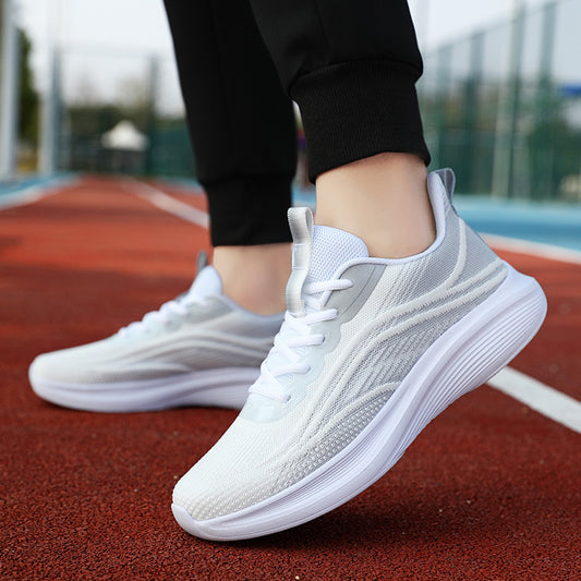 Breathable Shock Absorption Sneakers - Lightweight Soft Bottom Couple Shoes