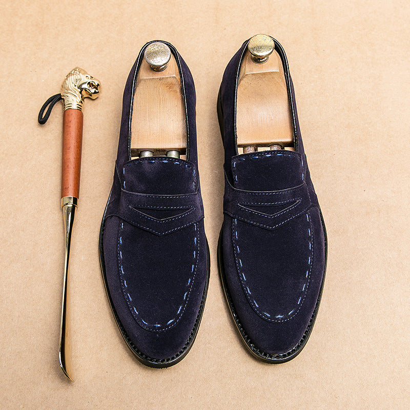 Men's British Style Pointed Toe Suede Shoes