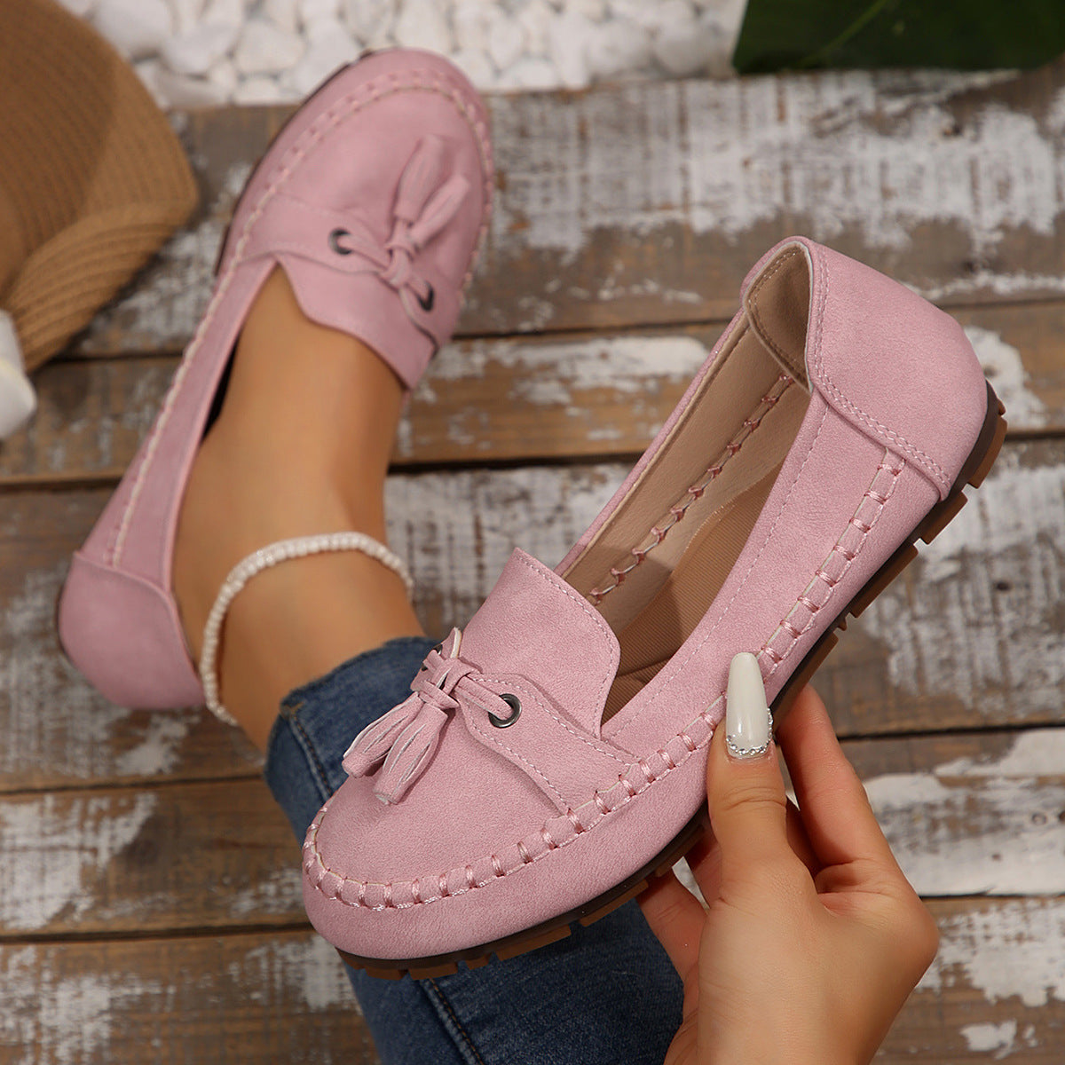 Women's Round Toe Loafers - Soft Comfortable Flat Shoes