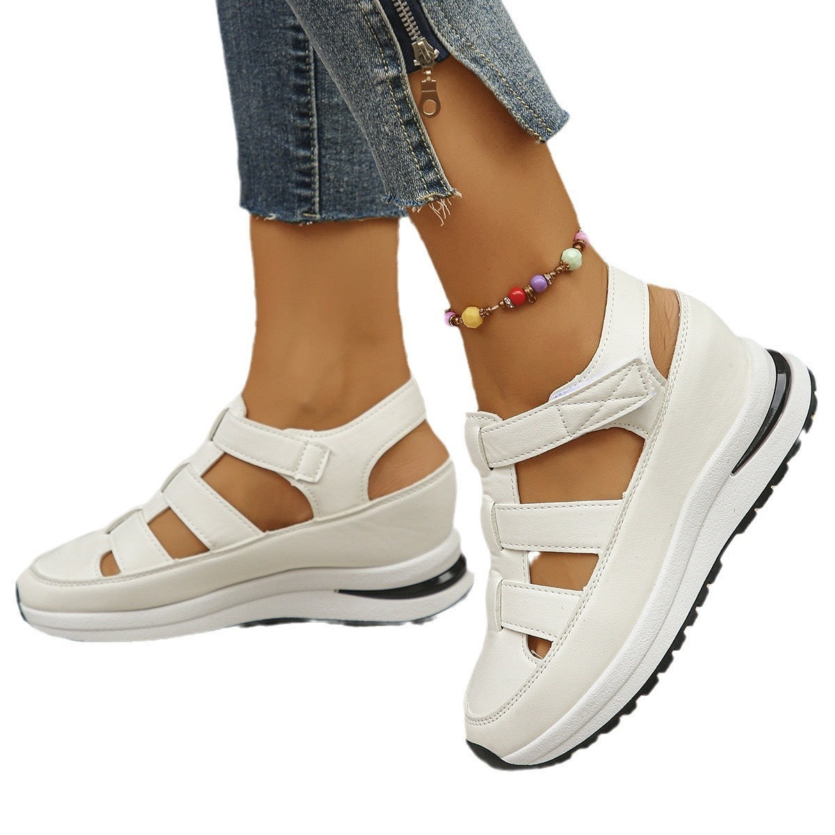 Women's Wedge Heel Hollow Shoes - Breathable Summer Sandals