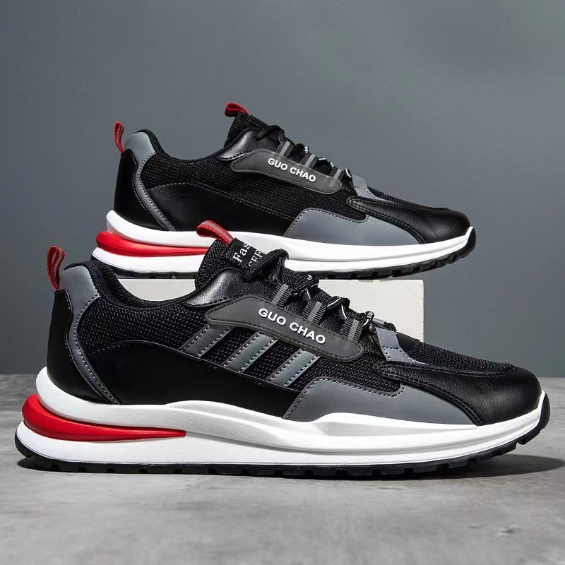 Men's Mesh Running Sneakers - Breathable Lace-Up Athletic Shoes
